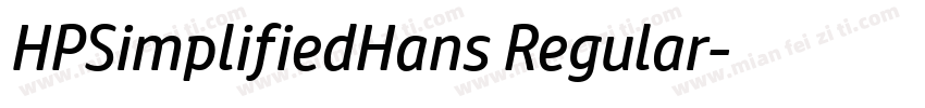 HPSimplifiedHans Regular字体转换